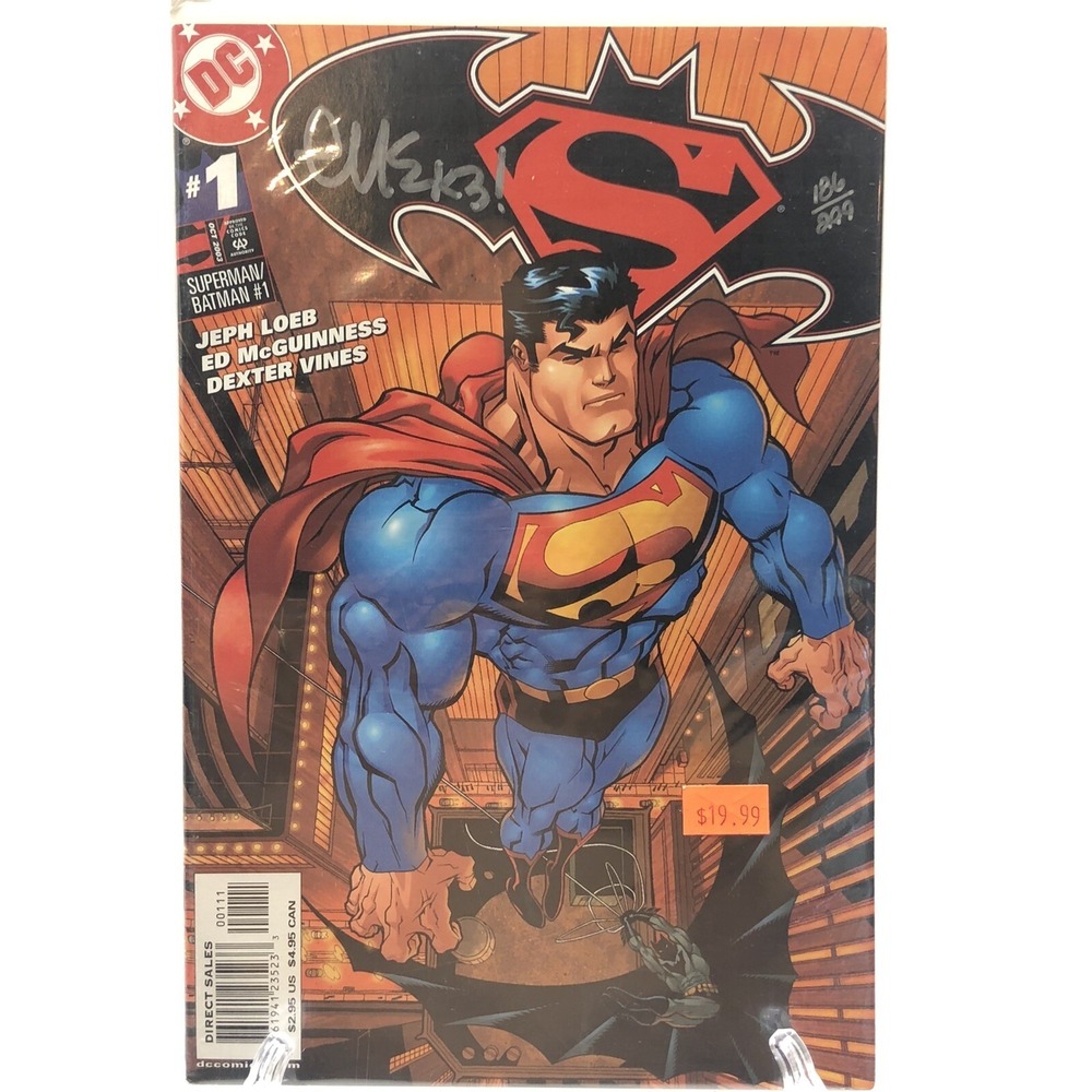 Superman Batman #1‎ Comic Book Jeph Loeb Signed By Ed Mcguinness! 1 Of 299!